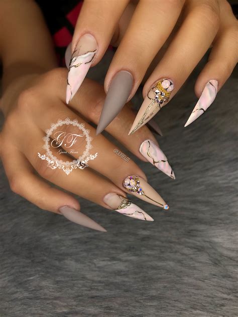 stilletto nails|summer stiletto nails.